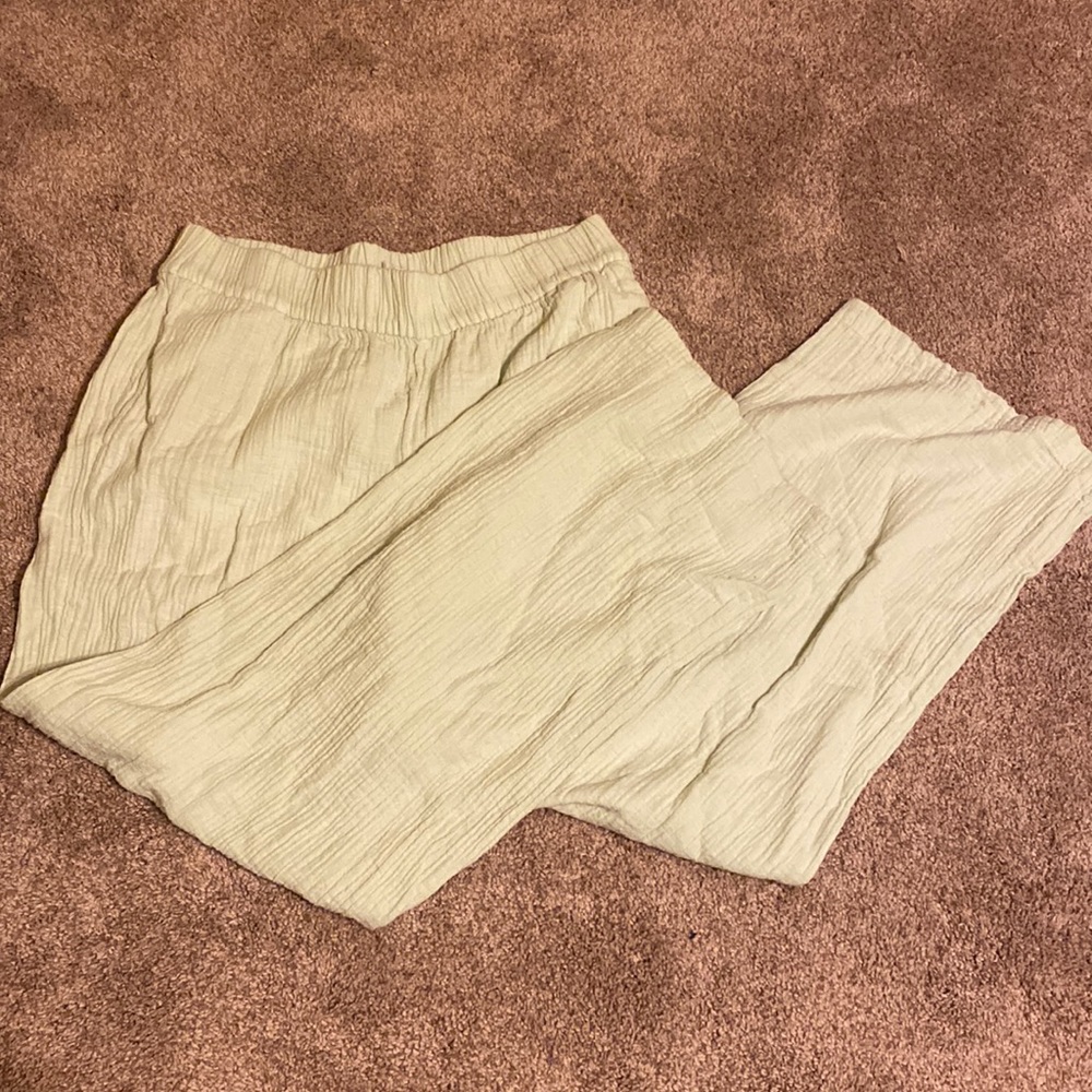 pastel green pants